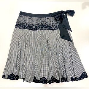 Fun Black and White Checkered Skirt